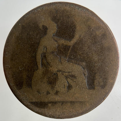 British Victoria One Penny Coin | Worn Grade