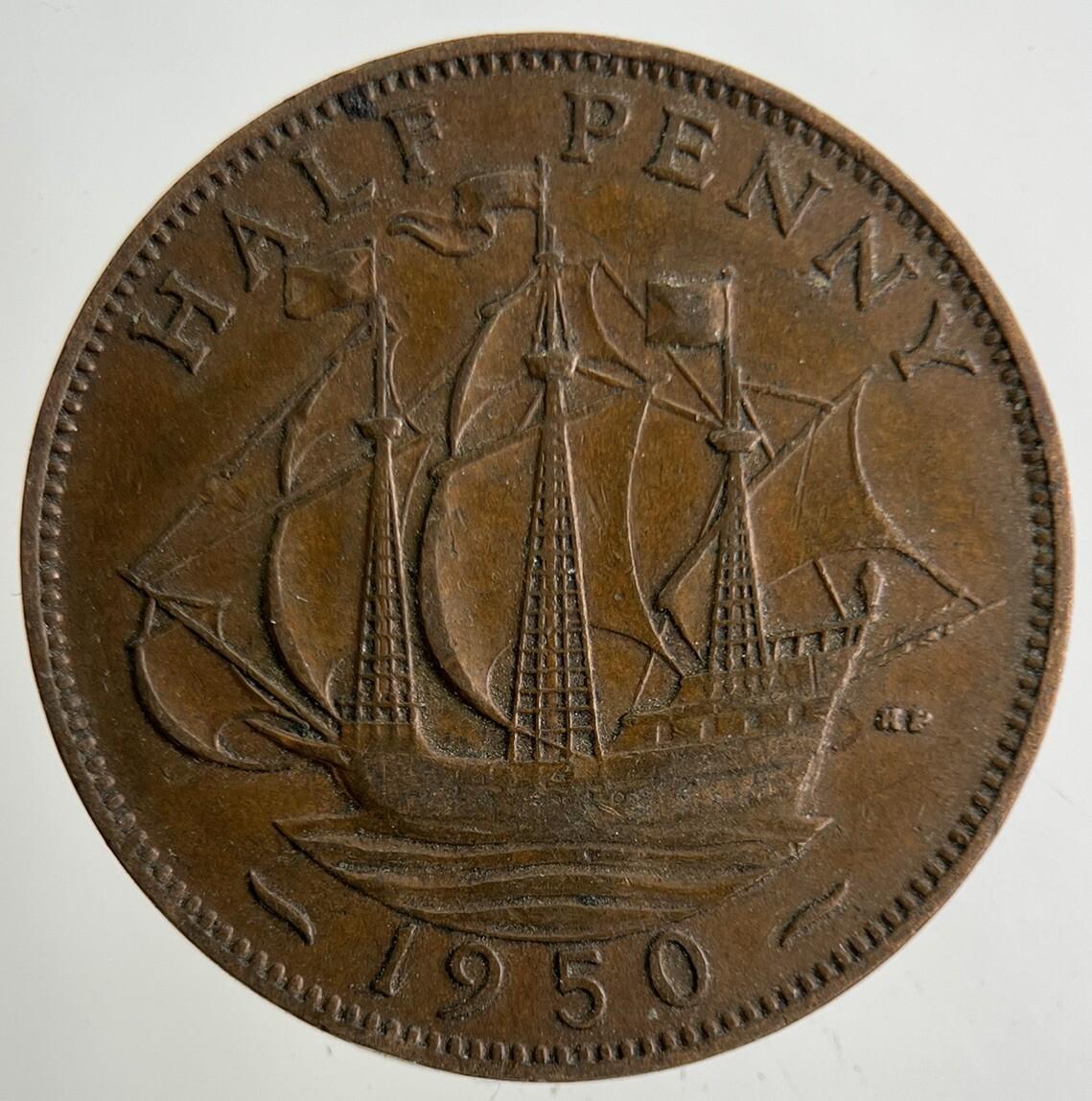 1950 George VI Half-Penny Coin | Collectable Grade