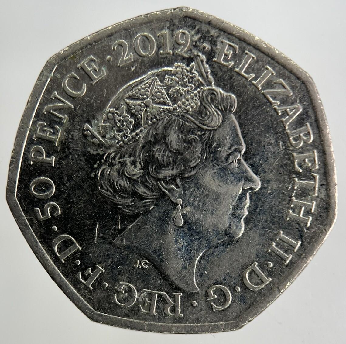 2019 Elizabeth II 2nd Paddington Bear 50p Fifty-Pence Coin | Collectable Grade