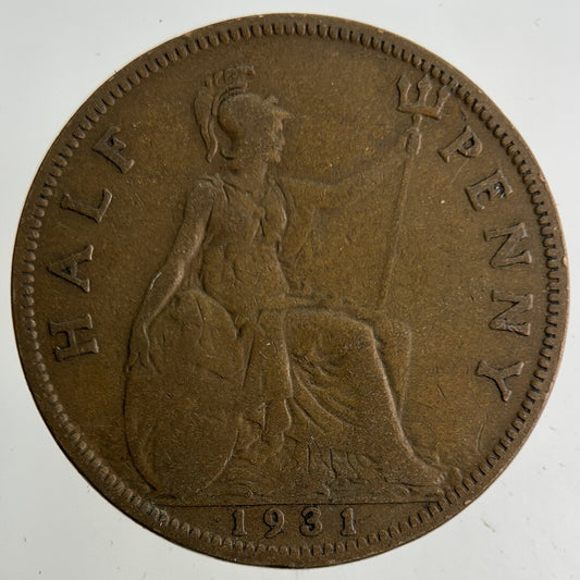 1931 George V Half-Penny Coin | Collectable Grade