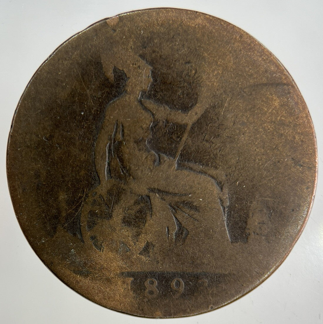 1893 Victoria One Penny Coin | Fair Grade