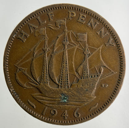1946 George VI Half-Penny Coin | Collectable Grade
