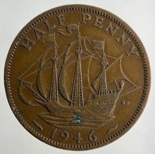 1946 George VI Half-Penny Coin | Collectable Grade