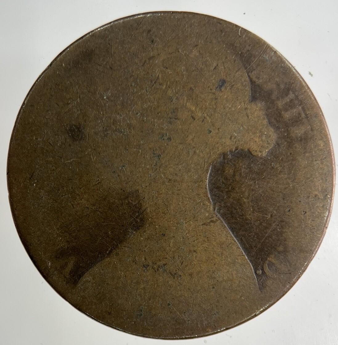 1862 Victoria One Penny Coin | Fair Grade