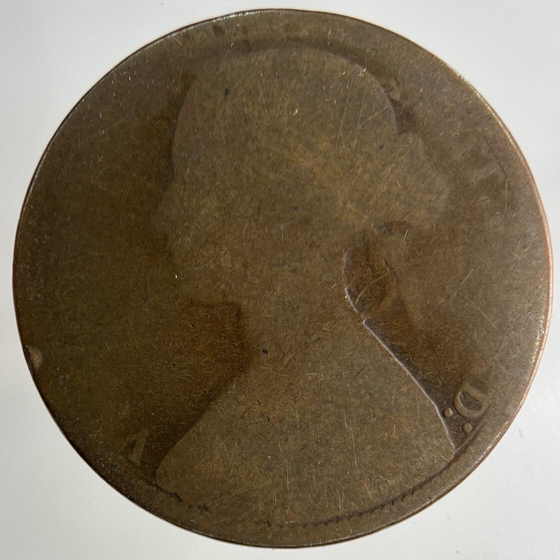 1874 Victoria One Penny Coin | Fair Grade