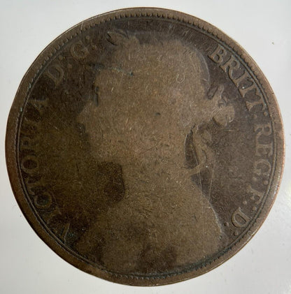 1892 Victoria One Penny Coin | Fair Grade