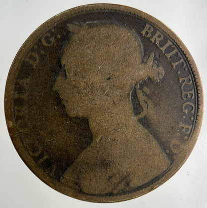 1891 Victoria One Penny Coin | Fair Grade