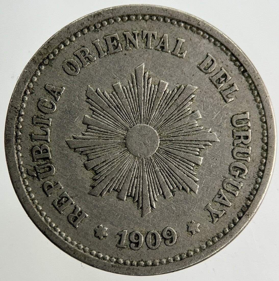1909 Uruguay 5 Centesimos Coin | Fine Collectable Grade