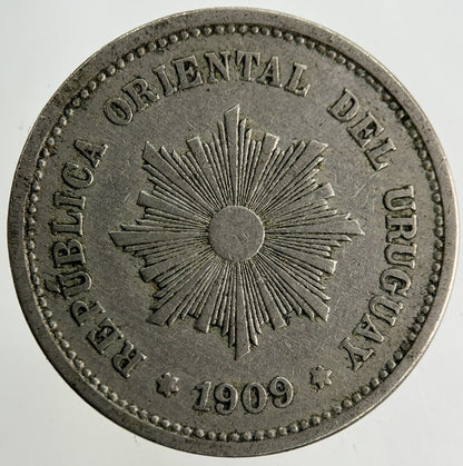 1909 Uruguay 5 Centesimos Coin | Fine Collectable Grade