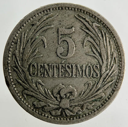 1909 Uruguay 5 Centesimos Coin | Fine Collectable Grade