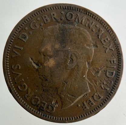 1950 George VI Half-Penny Coin | Fair Grade