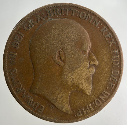 1908 Edward VII One Penny Coin | Collectable Grade