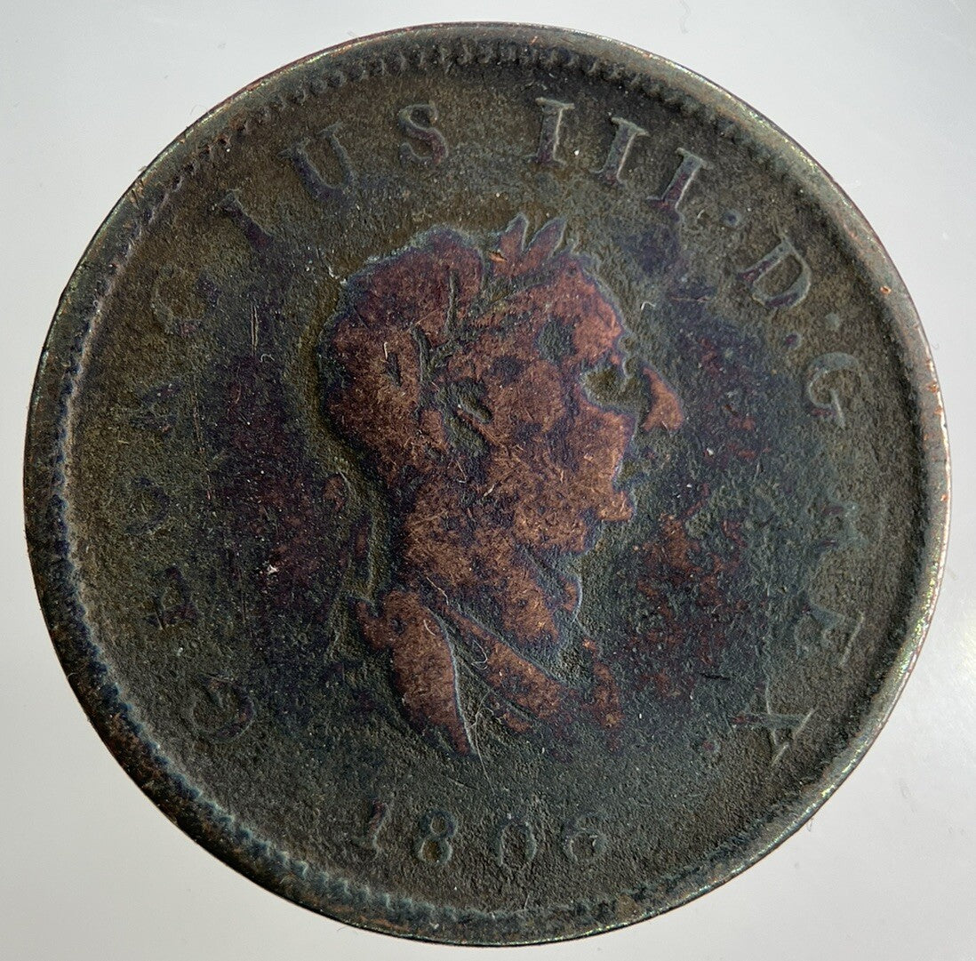 1806 George III 3rd Half-Penny Coin | Collectable Grade