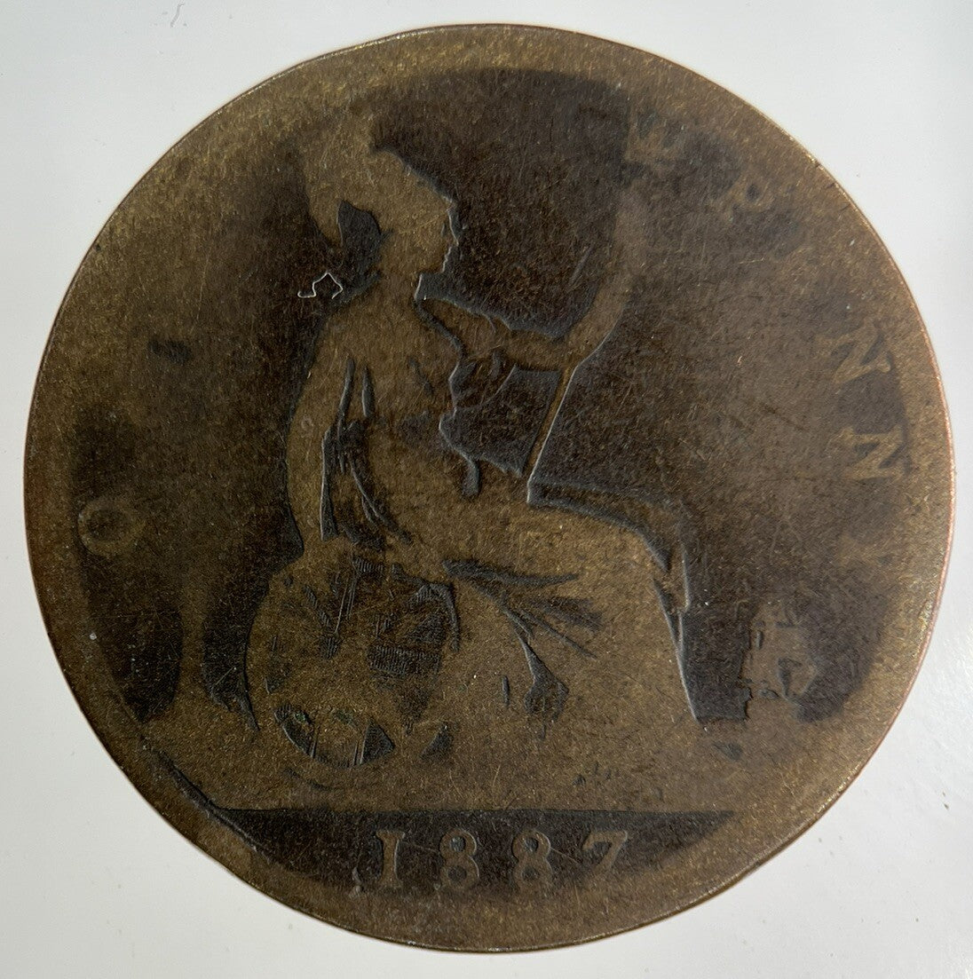 1887 Victoria One Penny Coin | Fair Grade