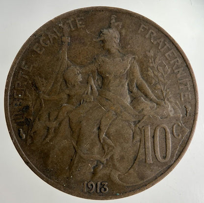 1913 France 10 Centimes Coin | Fine Collectable Grade