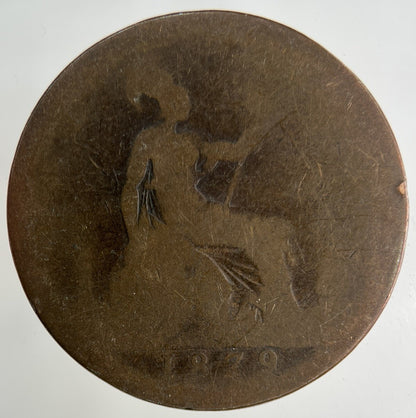 1879 Victoria One Penny Coin | Fair Grade