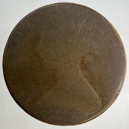 1860 Victoria One Penny Coin | Worn Grade