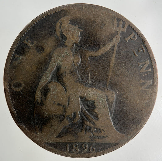 1896 Victoria One Penny Coin | Fair Grade