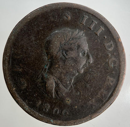 1806 George III 3rd Half-Penny Coin | Collectable Grade