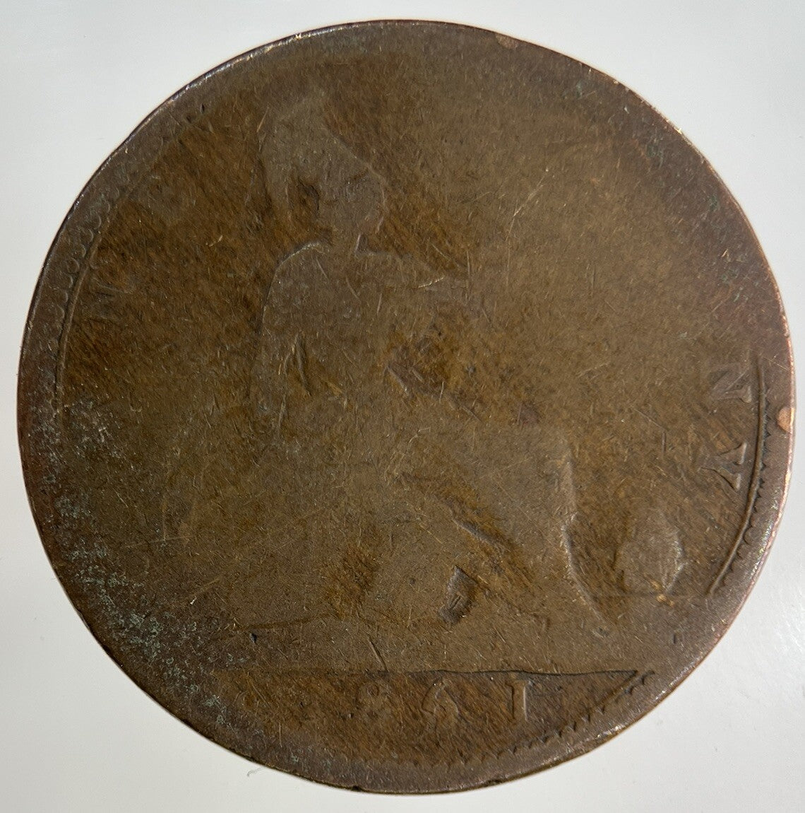 1861 Victoria One Penny Coin | Fair Grade