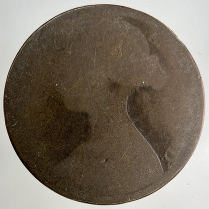 1863 Victoria One Penny Coin | Fair Grade