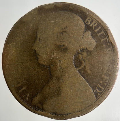 1873 Victoria One Penny Coin | Fair Grade