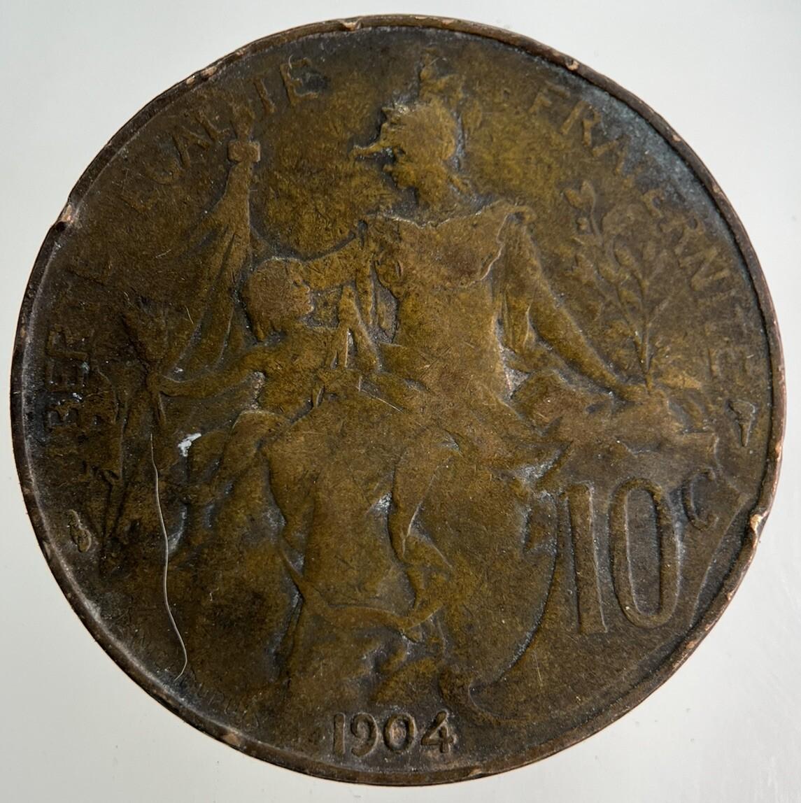 1904 France 10 Centimes Coin | Collectable Grade