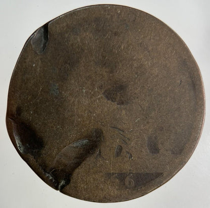 1866 Victoria One Penny Coin | Worn Grade