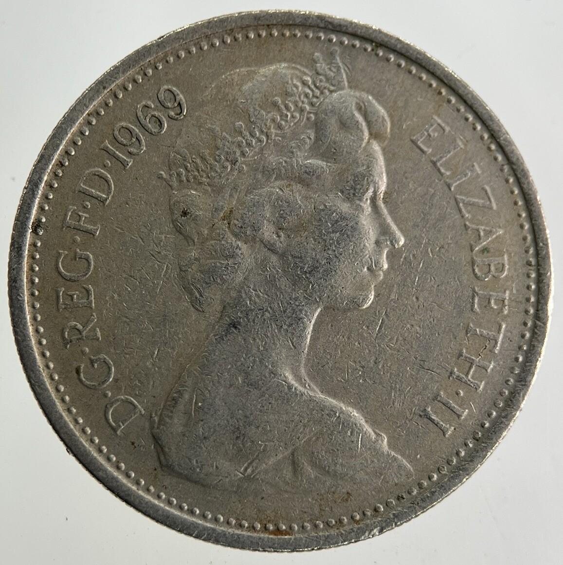 1969 Elizabeth II 2nd 5p Five-Pence Coin | Fine Collectable Grade