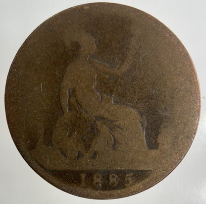 1885 Victoria One Penny Coin | Fair Grade
