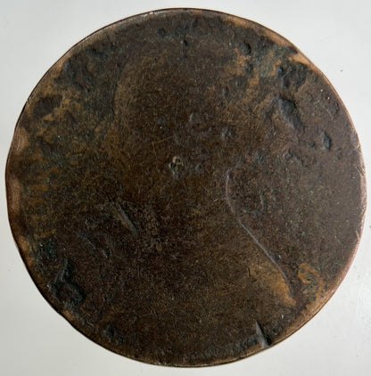 British Victoria One Penny Coin | Worn Grade