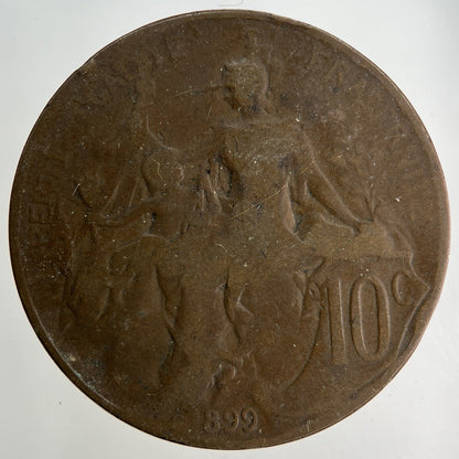 1899 France 10 Centimes Coin | Collectable Grade