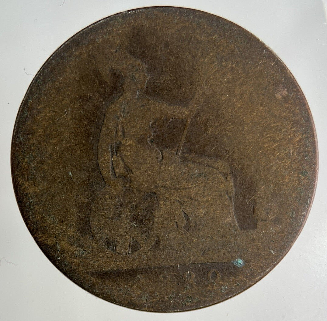 1889 Victoria One Penny Coin | Fair Grade