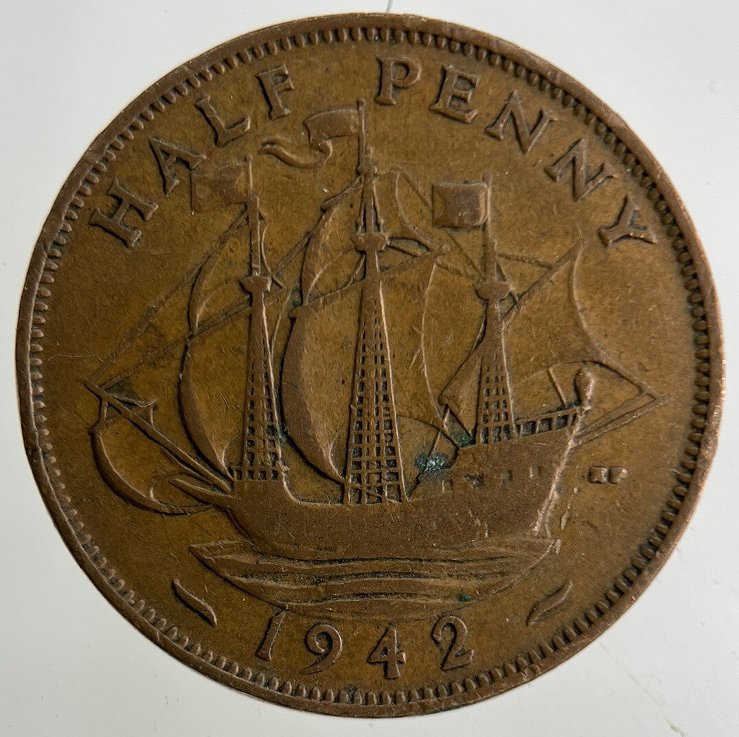 1942 George VI Half-Penny Coin | Collectable Grade