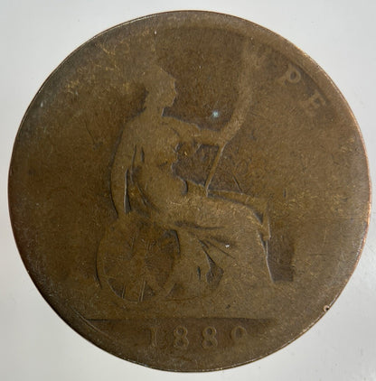 1889 Victoria One Penny Coin | Fair Grade