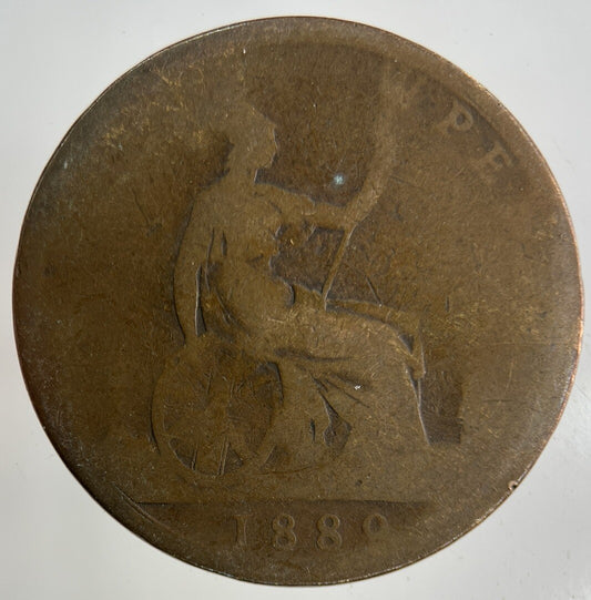 1889 Victoria One Penny Coin | Fair Grade