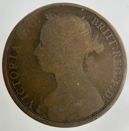 1889 Victoria One Penny Coin | Fair Grade