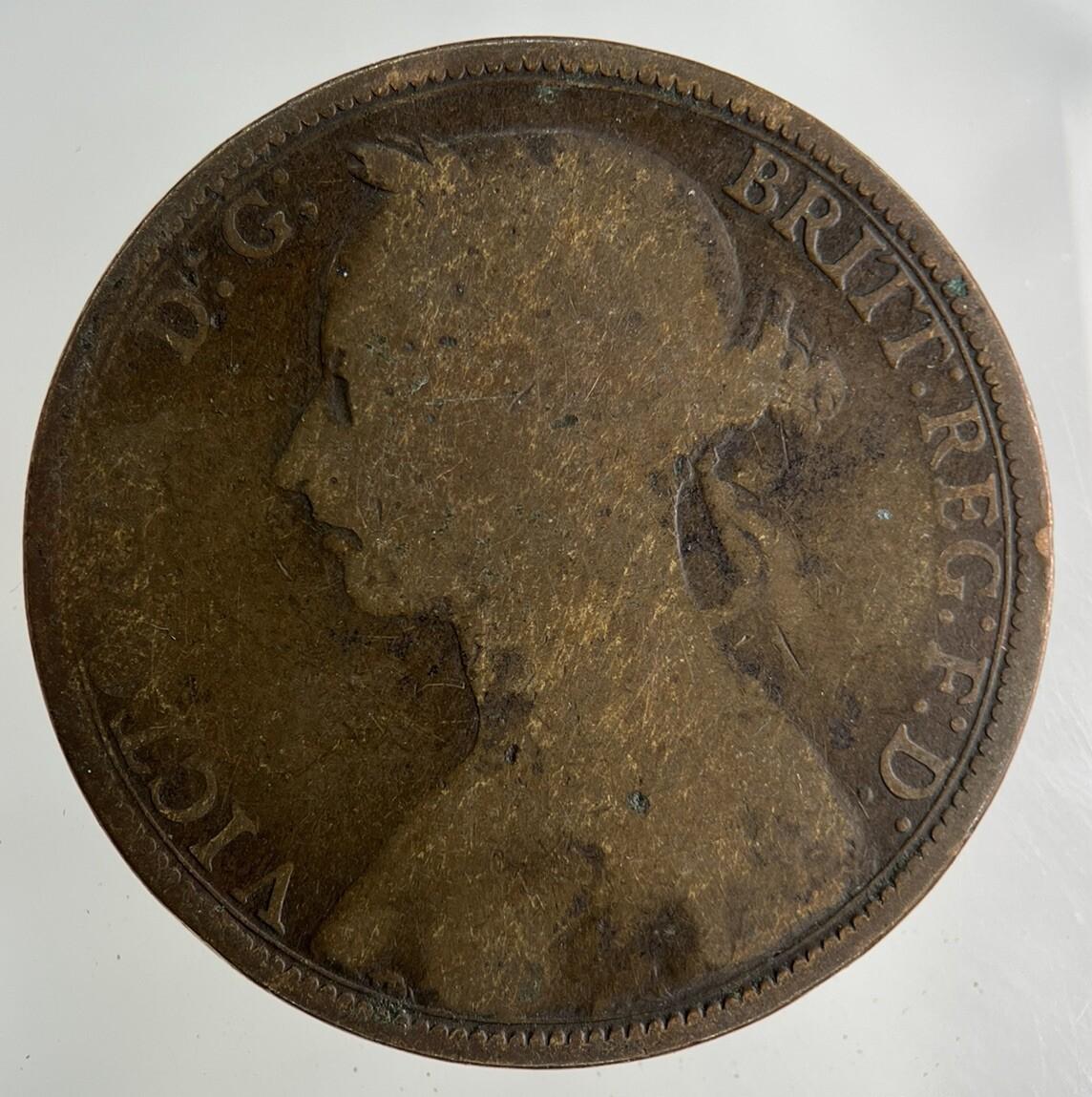 1889 Victoria One Penny Coin | Collectable Grade