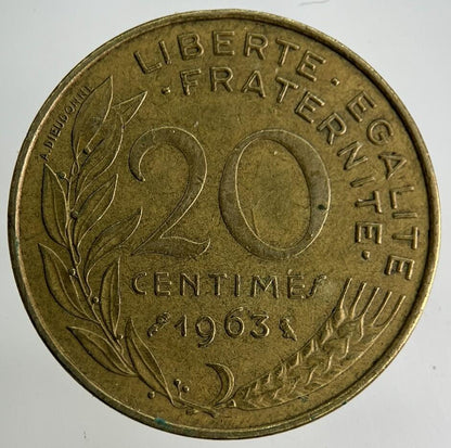 1963 France 20 Centimes Coin | Fine Collectable Grade