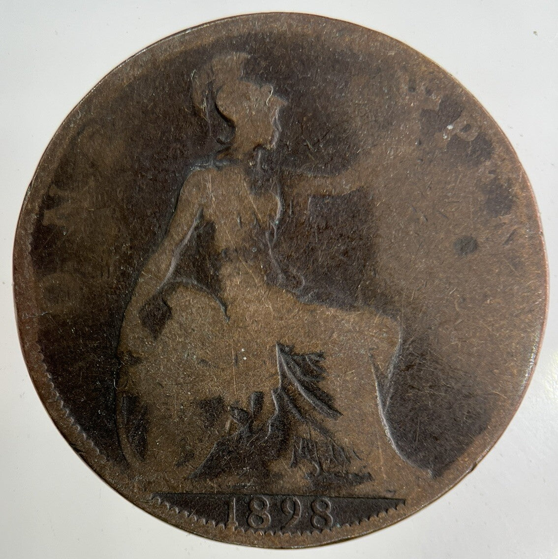 1898 Victoria One Penny Coin | Fair Grade