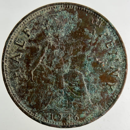 1936 George V Half-Penny Coin | Collectable Grade