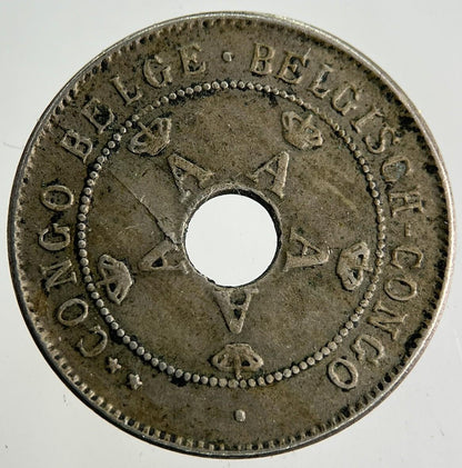 1911 Africa Belgian Congo 10 Centimes Coin | Fine Collectable Grade