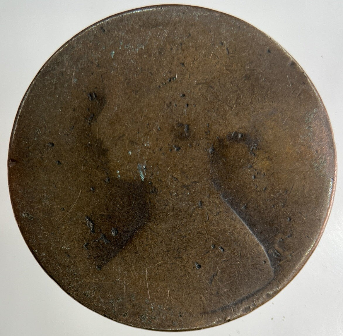 1862 Victoria One Penny Coin | Worn Grade