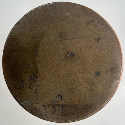 1862 Victoria One Penny Coin | Worn Grade