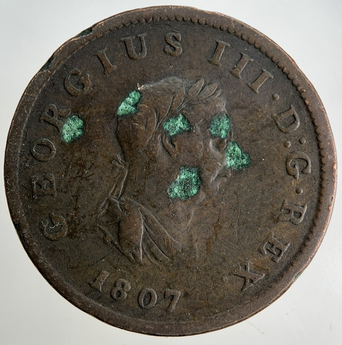 1807 George III 3rd Half-Penny Coin | Collectable Grade