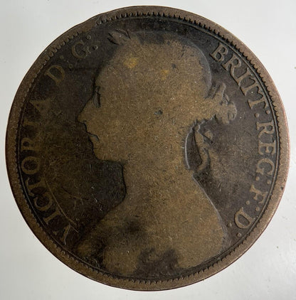 1889 Victoria One Penny Coin | Collectable Grade