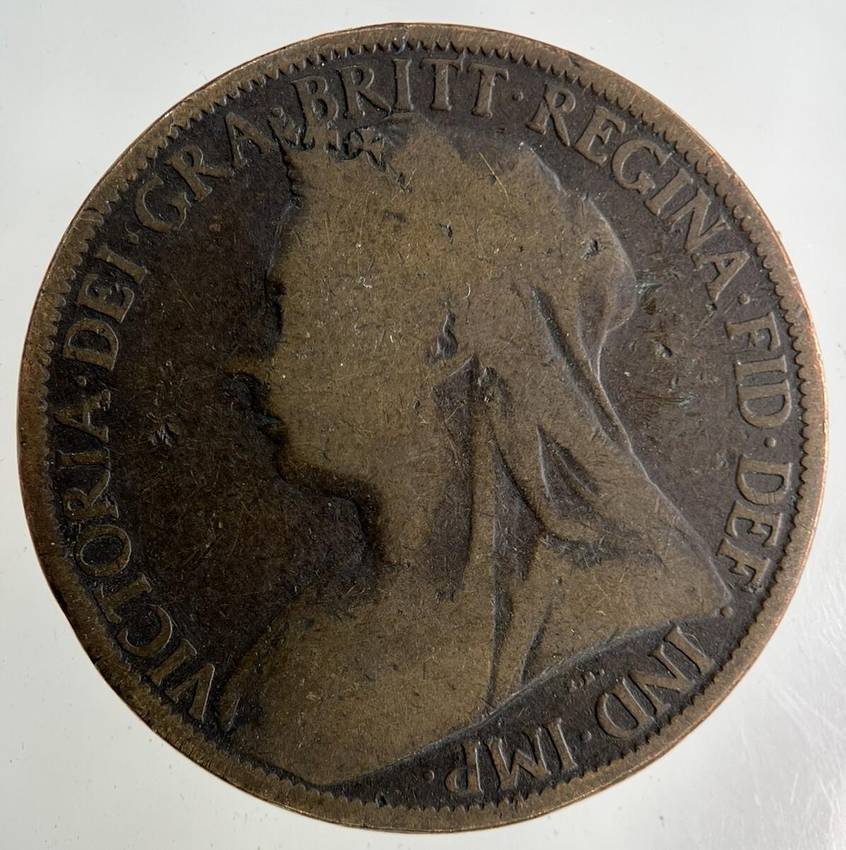 1898 Victoria One Penny Coin | Collectable Grade