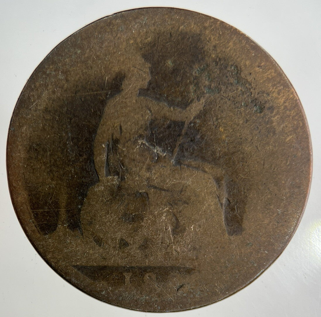 British Victoria One Penny Coin | Worn Grade