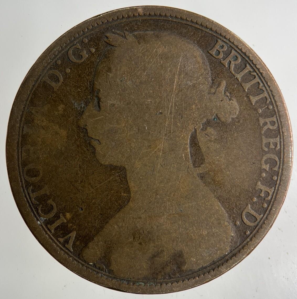 1889 Victoria One Penny Coin | Collectable Grade