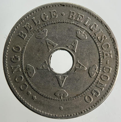 1911 Africa Belgian Congo 10 Centimes Coin | Fine Collectable Grade